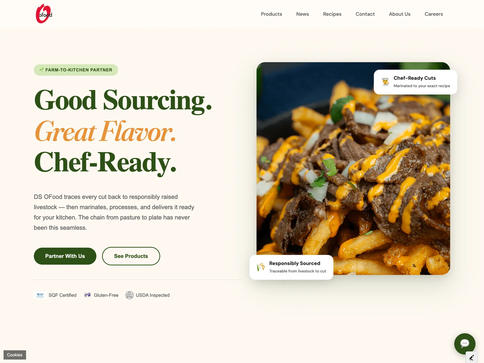 DS OFood website redesign